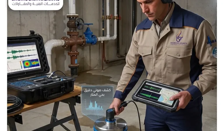 جهاز كشف تسربات المياه بحي المنار باستخدام أحدث الأجهزة الإلكترونية بدون تكسير