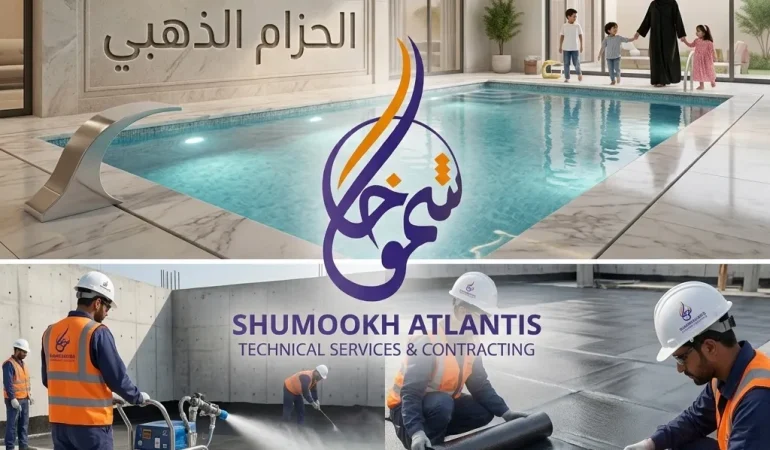 شركة شموخ أطلنتس تقدم خدمة عزل مسابح في الحزام الذهبي بأحدث مواد وتقنيات العزل